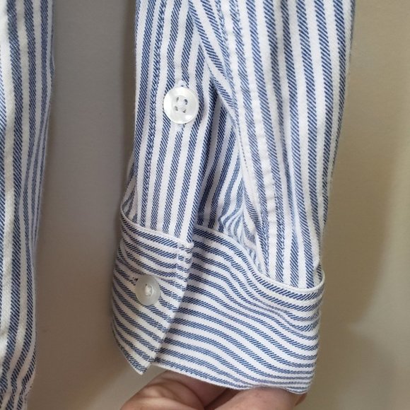 ARITZIA Sunday Best | Montana Striped Collar Button Down Shirt | Size XXS - Picture 12 of 16